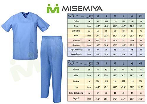 MISEMIYA - Casaca Y PANTALÓN Sanitarios Unisex Uniformes Sanitarios MÉDICOS Conjuntos Sanitarios 8178 - M, Blan