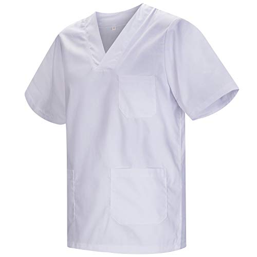 MISEMIYA - Casaca Y PANTALÓN Sanitarios Unisex Uniformes Sanitarios MÉDICOS Conjuntos Sanitarios 8178 - M, Blan