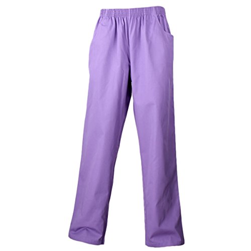 MISEMIYA - PANTALÓN Sanitarios Unisex Cintura ELÁSTICA Uniforme Laboral MÉDICO Enfermera Limpieza Veterinaria SANIDAD HOSTELERÍA- Ref.8312 - XS, Lila