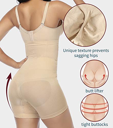 MISS MOLY Faja Moldeadora Cintura Alta Mujer Bragas Reductoras Abdomen Barriga Shapewear Shorts Levanta Glúteos Braguita Ropa Interior Corsé Pantalón Lencería