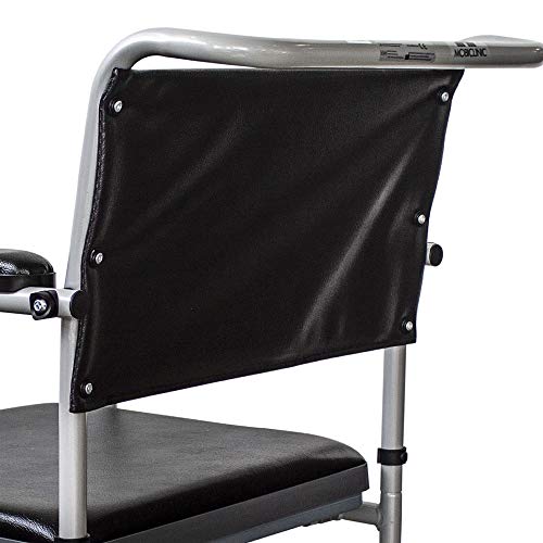 Mobiclinic, Ancla, Silla de WC con ruedas, Silla de inodoro para minusválidos, Silla de ruedas con inodoro, discapacitados, ancianos, Plegable, Reposabrazos, Asiento ergonómico, Gris