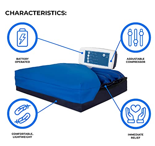 Mobiclinic, ARES, Cojín antiescaras de aire, Cojín ortopédico antiescaras, Alternancia de celdas, Con compresor, Regulable