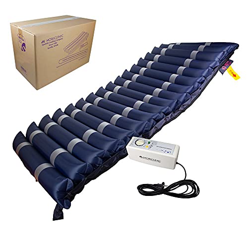 Mobiclinic, Colchón antiescaras de aire alternante Mobi 3 Plus, Único 105 cm de Ancho, Compresor silencioso, 17 celdas de aire, Para escaras de Grado I, II y III, Azul, 200 * 105 * 12,8