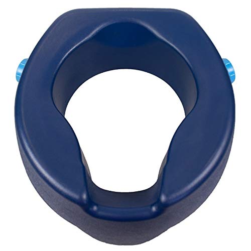 Mobiclinic, Elevador de WC, 11 cm, Río, Marca Española, Asiento de inodoro blando, Alzas para WC, Confort, Personas mayores, Discapacidad, Movilidad reducida, Azul