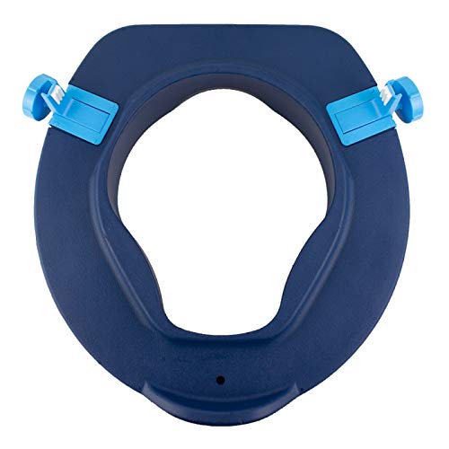 Mobiclinic, Elevador de WC, 11 cm, Río, Marca Española, Asiento de inodoro blando, Alzas para WC, Confort, Personas mayores, Discapacidad, Movilidad reducida, Azul