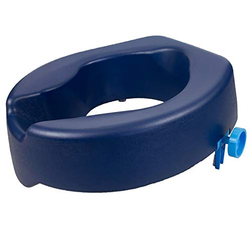 Mobiclinic, Elevador de WC, 11 cm, Río, Marca Española, Asiento de inodoro blando, Alzas para WC, Confort, Personas mayores, Discapacidad, Movilidad reducida, Azul