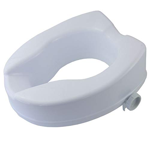 Mobiclinic, Elevador WC, Titán, 10 cm, Marca Española, Asiento Inodoro, para Personas Mayores, Ayudas para el baño, Blanco