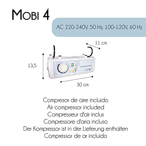 Mobiclinic, Mobi 4, Colchón antiescaras con Motor compresor, de Aire alternante, para escaras de Grado I, II, III y IV, 20 Celdas de Aire, Marca Española, TPU Nylon, 200 x 90 x22, 20 Celdas, Azul