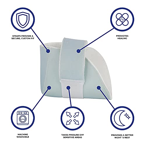 Mobiclinic, Par de taloneras antiescaras, Pack Izquierdo y Derecho, para Codo, para Talón, Marca Española, Prevención de escaras, Tela de borreguito, Talla Única, Ajustable, Lavable, Color Blanco