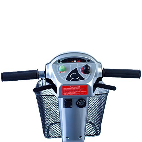 Mobiclinic, Piscis, Scooter eléctrico personas con movilidad reducida, adultos, minusválidos, discapacitados, 4 ruedas, Desmontable, Manillar plegable, asiento giratorio, Auton. 30 km, 12V, Gris