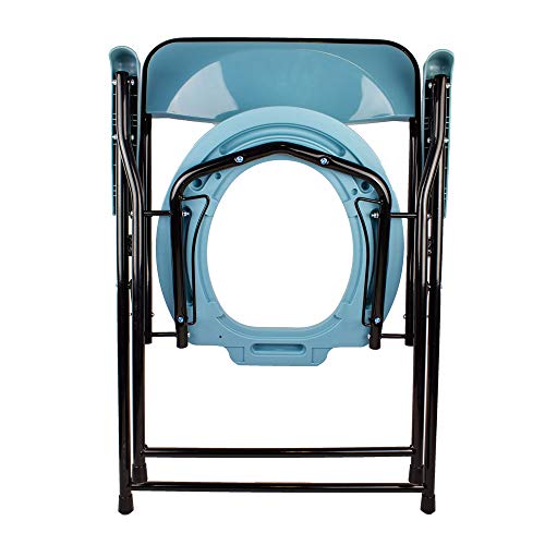 Mobiclinic, Timón, Silla con WC o inodoro para discapacitados, ancianos, minusválidos, Plegable, Reposabrazos, Asiento ergonómico, Conteras antideslizates