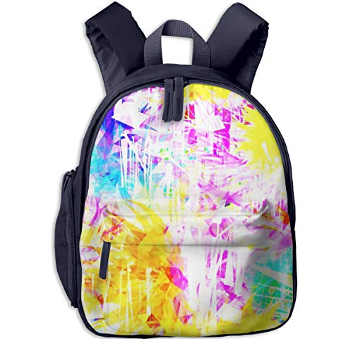 Mochilas Infantiles, Bolsa Mochila Niño Mochila Bebe Guarderia Mochila Escolar con Abstracción Brillante Agudo Curvo para Niños De 3 a 6 Años De Edad