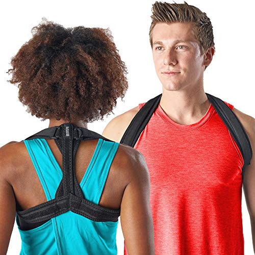 ﻿﻿Modetro Sports Corrector de Espalda - Faja Postural para Hombre y Mujer - Alivio del Dolor de Hombros y Cuello, Soporte Lumbar para una Postura Recta