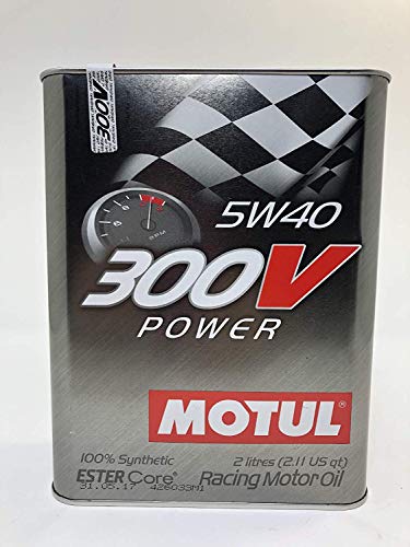 MOTUL Aceite de Motor Competicion 104242 300V Power 5W-40, Pack 6 litros (envase metálico)