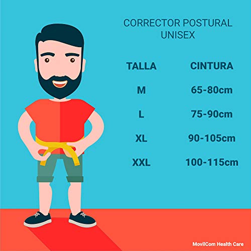 MovilCom® - Corrector de Postura Espalda y Hombros | corrector de espalda | Espalda Recta, Correctores Postural Faja, Corregir Postura Sentado Enderezar, Mujer e Hombres Talla XXL