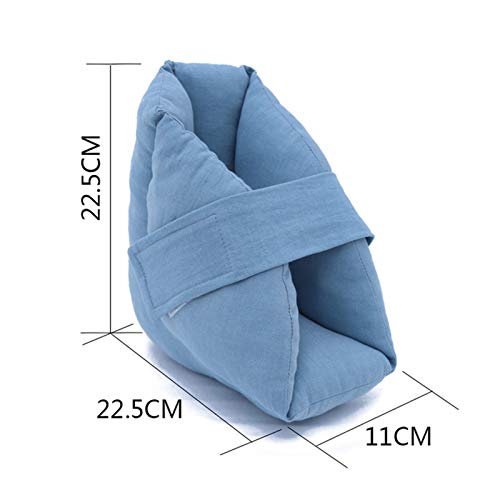 MOXIN Patuco antiescaras Protector de pie, Talón o Codo para Cama y Silla Ruedas Prevención Las escaras úlceras por presión, Alivio del Dolor reducción la presión en Zona Empeine (1 pcs),Dark Blue