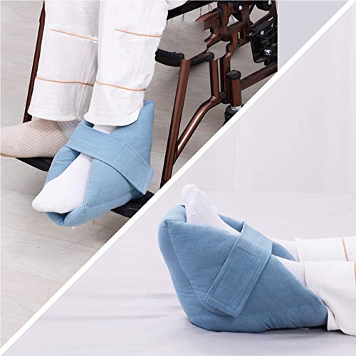 MOXIN Patuco antiescaras Protector de pie, Talón o Codo para Cama y Silla Ruedas Prevención Las escaras úlceras por presión, Alivio del Dolor reducción la presión en Zona Empeine (1 pcs),Dark Blue