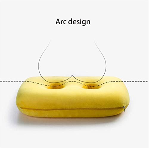 Mr.LQ Cojín De Asiento Ischial Tuberosity con Dos Orificios para Sentarse, Funda Lavable Y Transpirable para Viajar, Leer, El Hogar, La Oficina