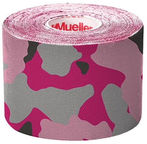 Mueller Sports Medicine Kinesiology Tape I-Strip Roll (20 Strips), Pink Camo, 2" x 9.75"