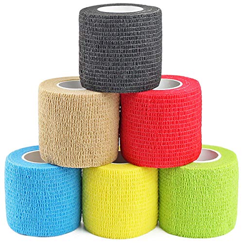 MUEUSS Vendaje Autoadhesivo Venda Cohesiva Vet Wrap Vendajes Cohesivos Auto Adherentes Vendaje Elástico No Tejido Impermeable para Animales Deportes para Mascotas