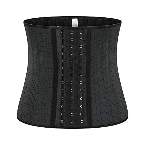 Mujer Fajas Reductoras Adelgazantes Cinturón Lumbar Abdomen Adjustable para Deporte Fitness Fajas para Quemar Grasa Abdominal Fajas Post Parto,Negro,M