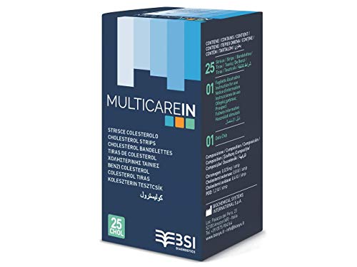 Multicas en la tira de colesterol para usar con el dispositivo de colesterol, triglicéridos y glucosa, paquete de 25