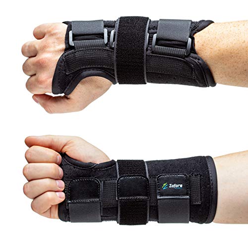 Muñequera de Soporte para Túnel Carpiano con Férula de Metal - Aliviar Dolor de Artritis y Tendinitis - Reduce Tiempo de Recuperación, Hombre y Mujer - Derecho (S/M)