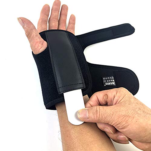 Muñequera para mano izquierda o derecha para túnel carpiano, férula de muñeca extraíble para tendinitis, soporte para el pulgar por síndrome del ratón y lesiones deportivas (1 unidad), Left hand