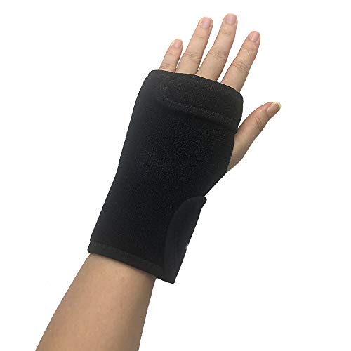 Muñequera para mano izquierda o derecha para túnel carpiano, férula de muñeca extraíble para tendinitis, soporte para el pulgar por síndrome del ratón y lesiones deportivas (1 unidad), Left hand