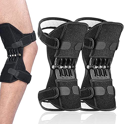 MXCYSJX Knee Brace Power 2 Paquetes De Soporte para Articulaciones De Rodilleras, Almohadillas Estabilizadoras De Rodilla Eléctricas, Refuerzo De Equipo De Protección con Resortes Potentes