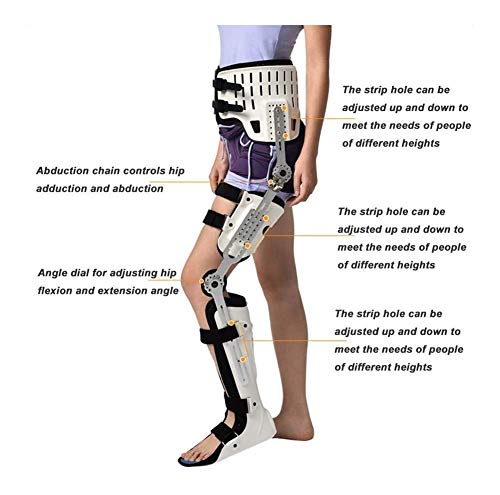 NACHEN Soporte para Rodilla, Cadera, Rodilla, Tobillo, pie, ortesis, Fractura de Pierna, parálisis de Miembro Inferior, Soporte para cirugía de Rodilla, Soporte de ligamento