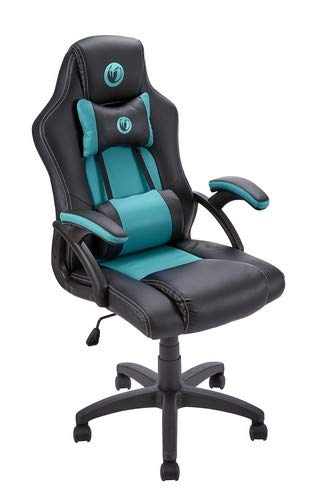 NACON PCCH-300 Silla Gaming en negro y verde con cojines lumbares y cervicales regulables