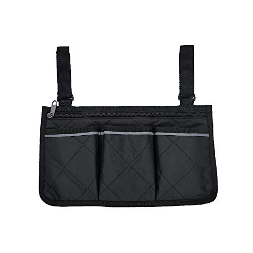 Namvo Bolsa para silla de ruedas con bolsillos – Universal Impermeable Apoyabrazos Bolsa Lateral para Silla de Ruedas Eléctrica, Scooter Movilidad, Marco de Caminar, Accesorios,