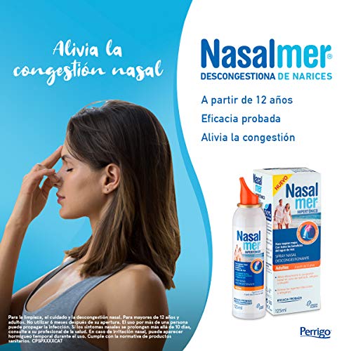 Nasalmer Adultos - Spray Congestión Nasal 100% Agua de Mar - 125 ml