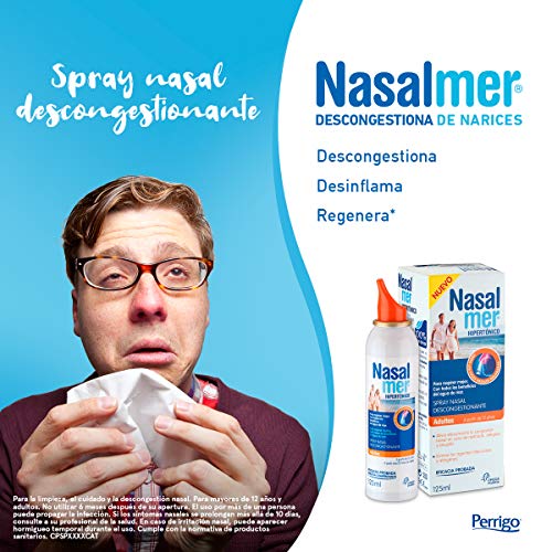 Nasalmer Adultos - Spray Congestión Nasal 100% Agua de Mar - 125 ml