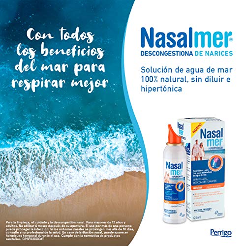 Nasalmer Adultos - Spray Congestión Nasal 100% Agua de Mar - 125 ml