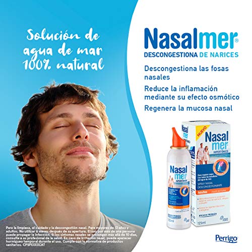 Nasalmer Adultos - Spray Congestión Nasal 100% Agua de Mar - 125 ml