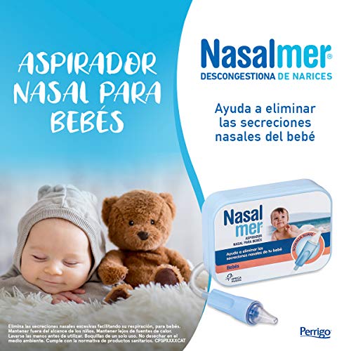 Nasalmer Aspirador Nasal para Bebés - Ideal para quitarle los mocos al bebé antes de ponerlo a dormir