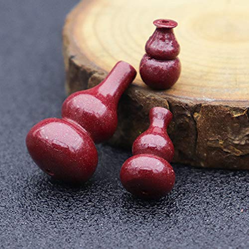 Natural Purple Gold Cinnabar Wu Lou Charm Accesorios Feng Shui Pig Auspicioso DIY para La Joyería Hacer Pulsera Accesorios Ward-Off Mal Evil Spirits Atraer La Felicidad Riqueza,16 * 9mm