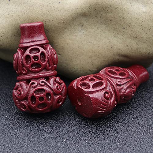 Natural Purple Gold Cinnabar Wu Lou Charm Accesorios Feng Shui Pig Auspicioso DIY para la joyería Hacer Pulsera Accesorios Ward-Off Mal Evil Spirits Atraer la Felicidad Riqueza