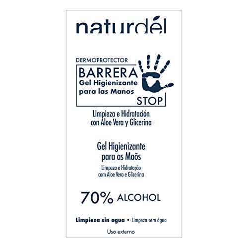 Naturdel Gel Higienizante De Manos, 70% De Alcohol, Botella de 500 ml con válvula dosificadora