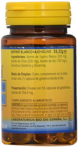 Nature Essential Espino blanco + ajo + olivo 500 mg - 50 perlas