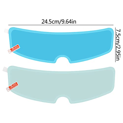 N\C 2 pares de lentes de casco de motocicleta Película antiniebla Casco universal Parche antiniebla impermeable para bicicleta Casco protector Visor Escudo Antivaho Seguridad de conducción