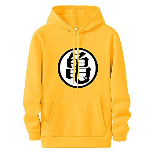 NC Hombres Primavera Y Otoño Suelta Goku Suéter De Moda Impresión Digital Dragon Ball Pullover Hoodie Suéter Transpirable S