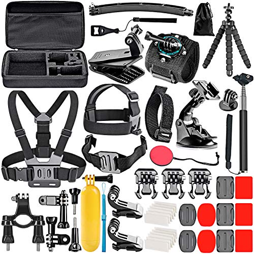 Neewer 50 en 1 Kit de Accesorios para Cámara de Acción, Compatible con GoPro Hero10 / Hero9 / Hero8 / Hero7, GoPro Max, GoPro Fusion, Insta360, DJI Osmo Action, AKASO, APEMAN, Campark, SJCAM