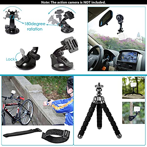 Neewer Kit de Accesorios de Cámara de Acción 58 en 1 para GoPro Hero 9 8 MAX 7 6 5 4 Negro 2018 Sesión, SJ4000/5000, para Nikon y Sony Deporte DV para Montar Camping y Más