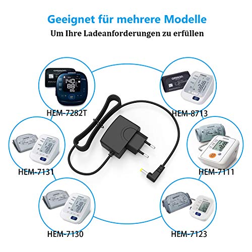 NEUE DAWN 6V AC DC Adaptador de corriente para Omron M2 M3 M6 M10 M700 M3IT MIT3 MIT5s, 5 7 10 Series Brazo de monitor de presión arterial electrónico M10-IT 7322T-D M500 IT HEM-7322U-D 705-IT