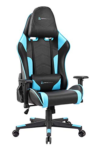 Newskill Kitsune - Silla gaming profesional (Inclinación y altura regulable, reposabrazos 2D ajustables, base en nylon, reclinable 180º), Color Azul