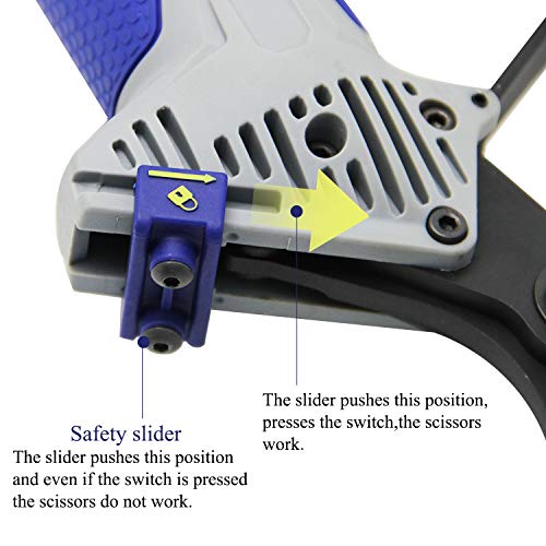 NEWTRY Tijera de Poda Neumática Podadera de Aire de Capacidad de Corte: φ0-φ20mm de Cuchilla de Acero de Tungsteno con Control Deslizante de Protección de Seguridad