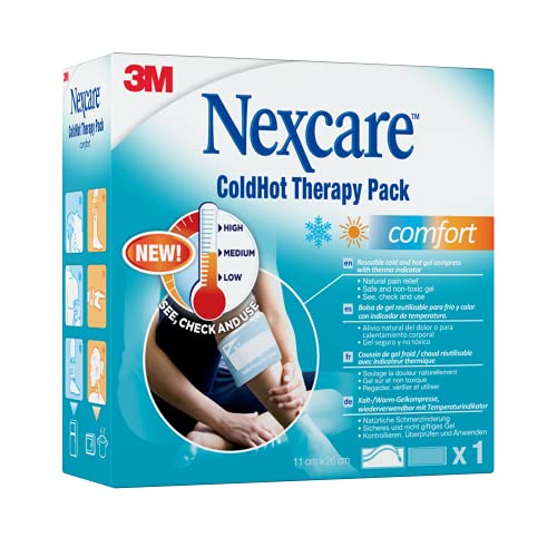 Nexcare ColdHot Comfort Bolsa de Gel Reutilizable para Frío y Calor, con Indicador de Temperatura